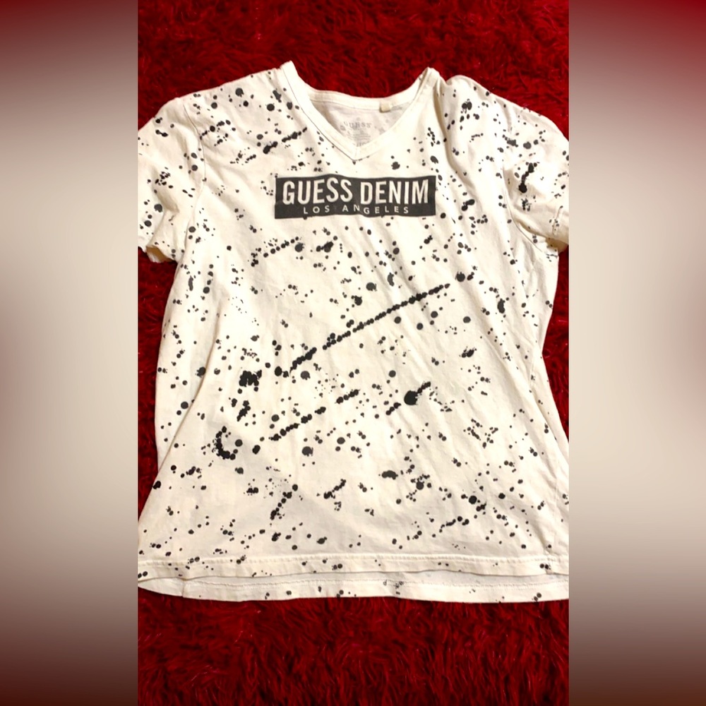 Guess Denim v-neck tee, size XL